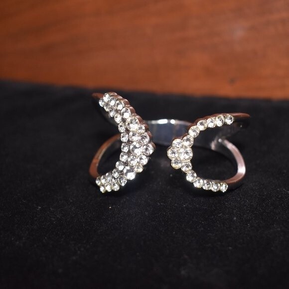 Womens Faux Diamond Cuff Bracelet - Picture 6 of 8